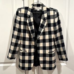 Vintage Jones New York Plaid Gingham Blazer